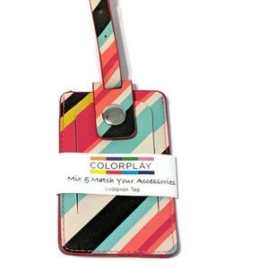 Colorplay Luggage Tag Case Vertical Stripes ID